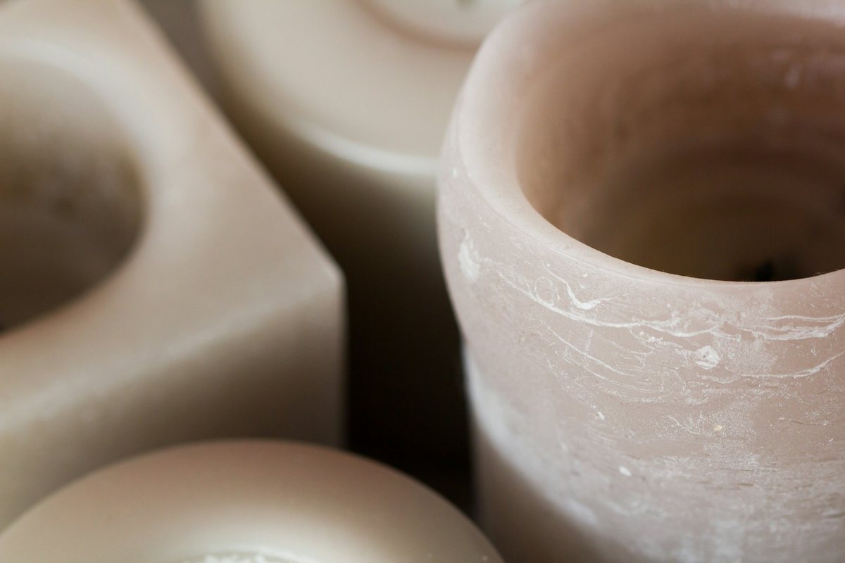 Cast ceramic pots showing the smooth finish a good mould gives