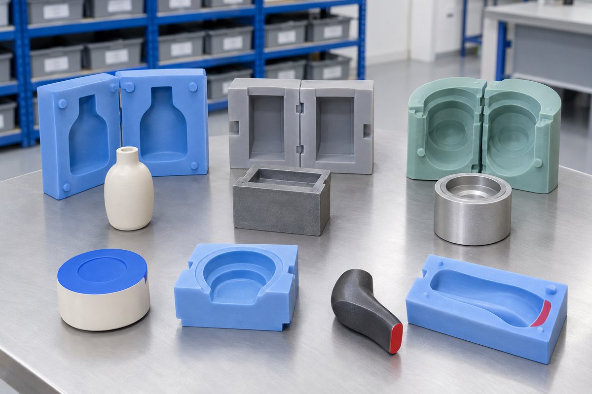 Illustrative example: Sample master parts showing different finishes and marked critical faces