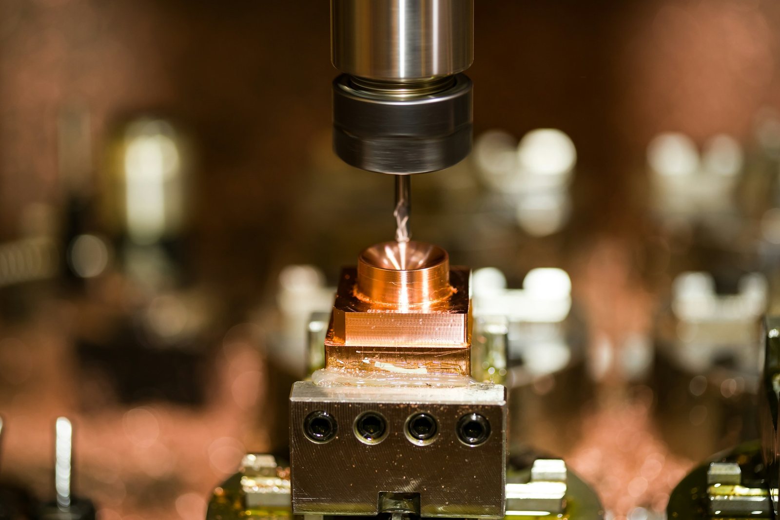 CNC milling of a metal mould insert